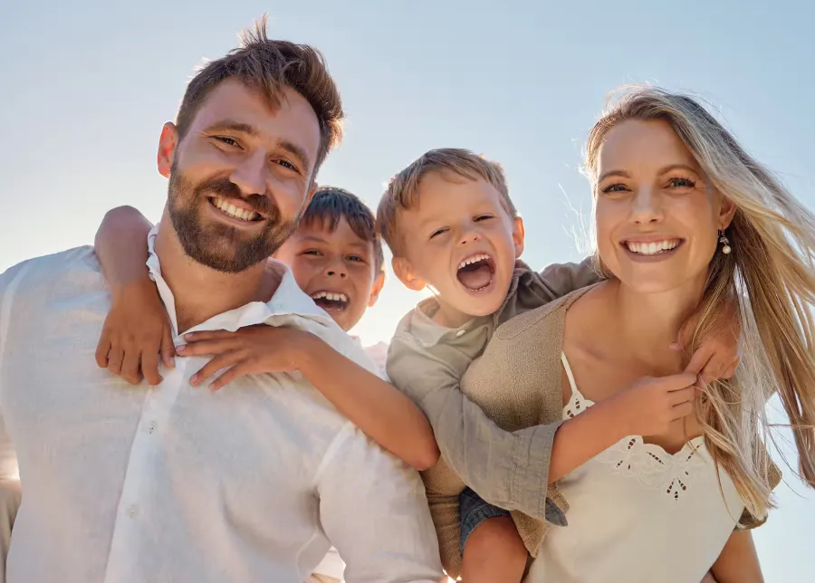 Smiling family